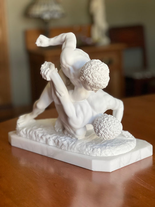 Greek Wrestlers Marble Statue Museum Replica | Eleganza