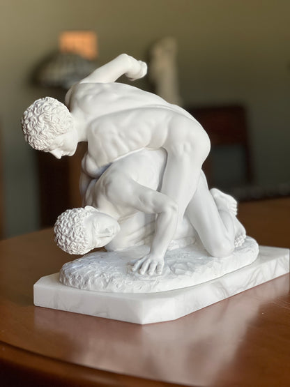 Greek Wrestlers Marble Statue Museum Replica | Eleganza