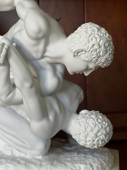 Greek Wrestlers Marble Statue Museum Replica | Eleganza