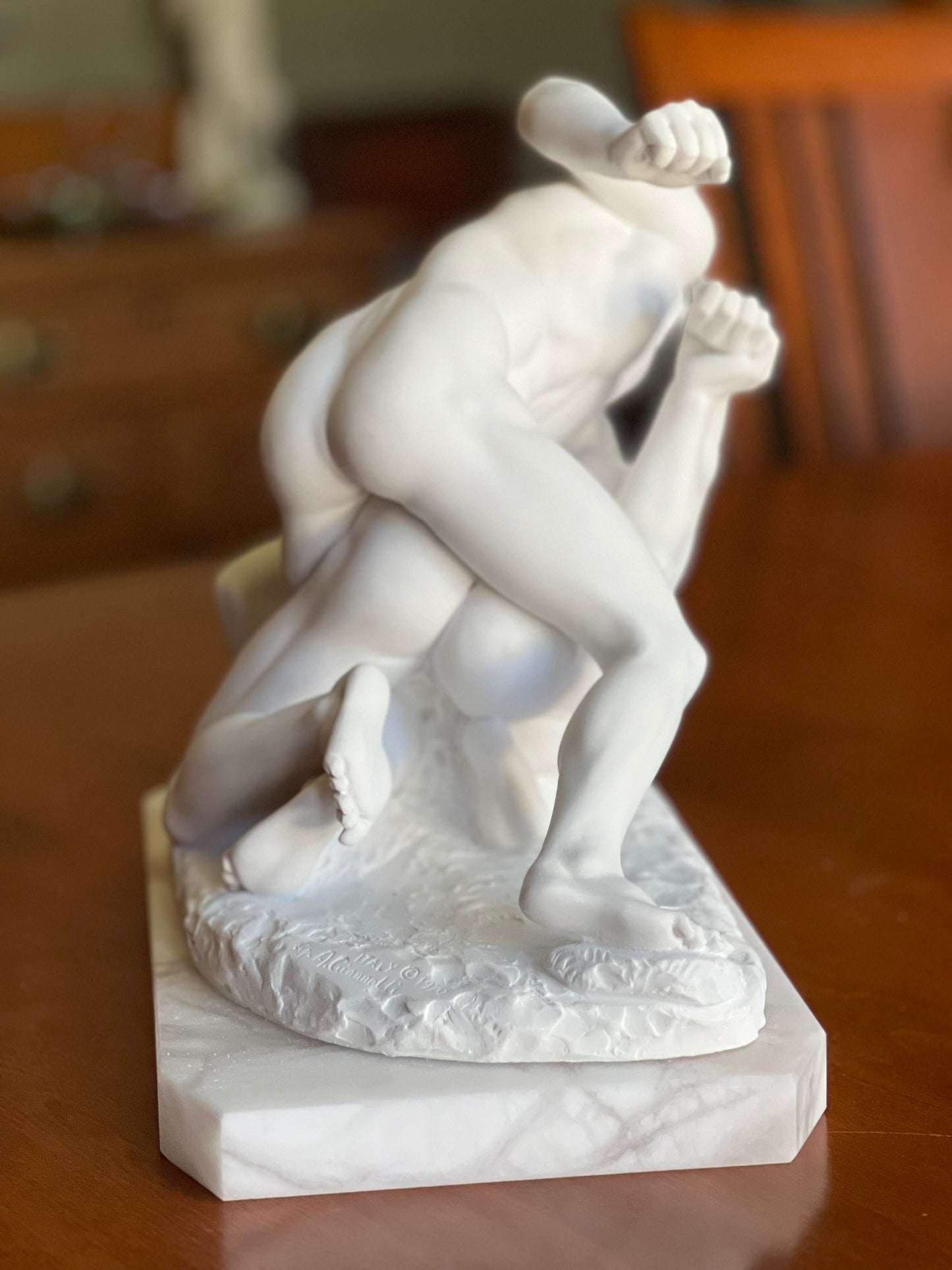 Greek Wrestlers Marble Statue Museum Replica | Eleganza