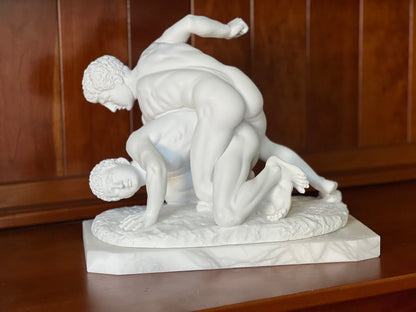 Greek Wrestlers Marble Statue Museum Replica | Eleganza