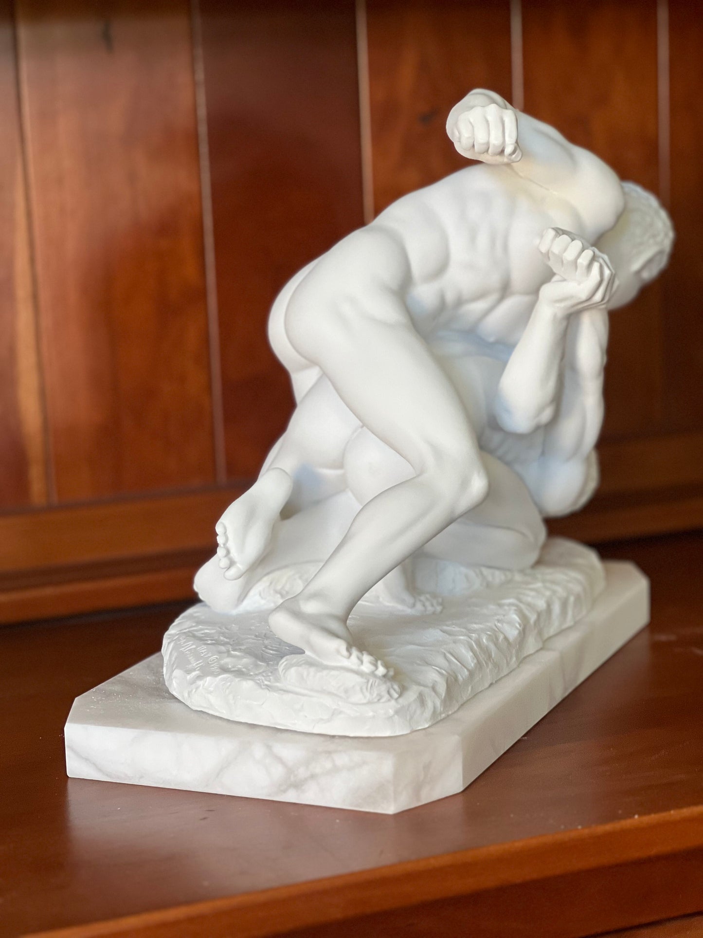 Greek Wrestlers Marble Statue Museum Replica | Eleganza