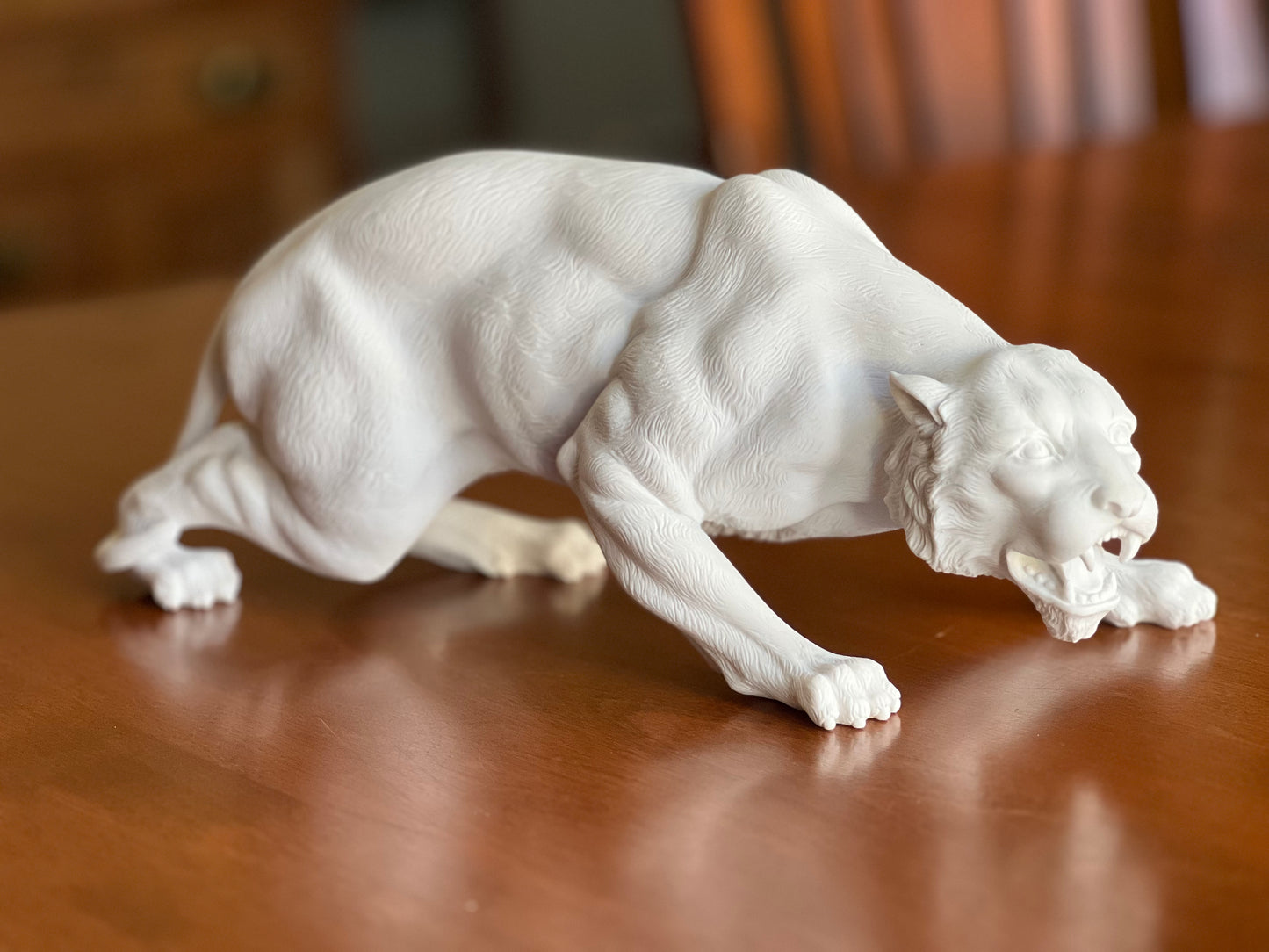 Crouching Panther Marble Statue | Eleganza