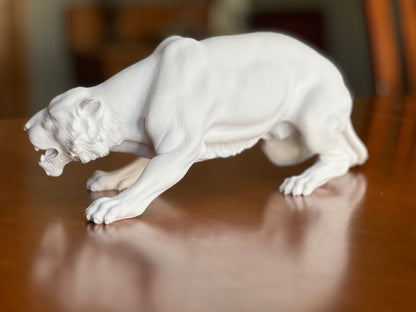 Crouching Panther Marble Statue | Eleganza