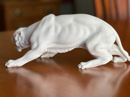 Crouching Panther Marble Statue | Eleganza