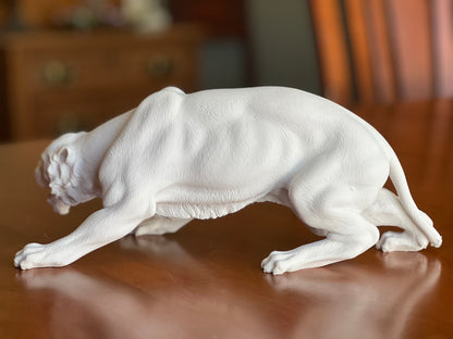 Crouching Panther Marble Statue | Eleganza