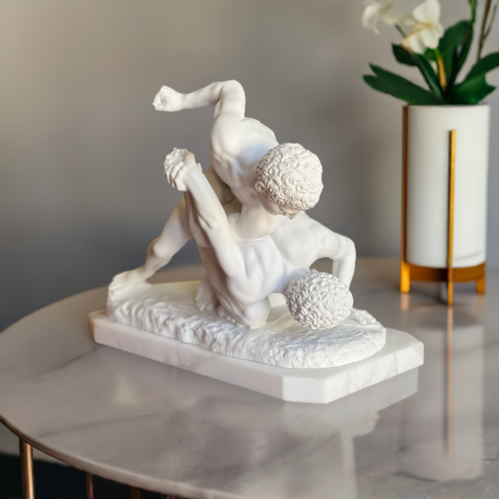 Greek Wrestlers Marble Statue Museum Replica | Eleganza