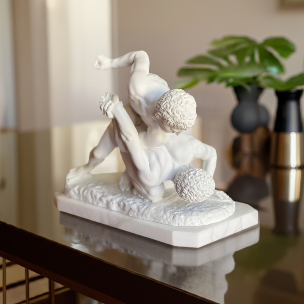 Greek Wrestlers Marble Statue Museum Replica | Eleganza