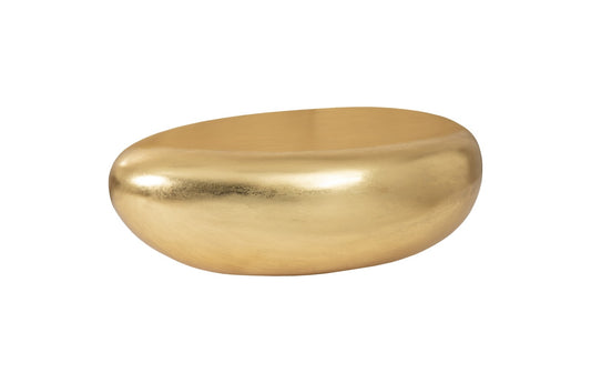 Small River Stone Coffee Table - Gold Leaf | Eleganza