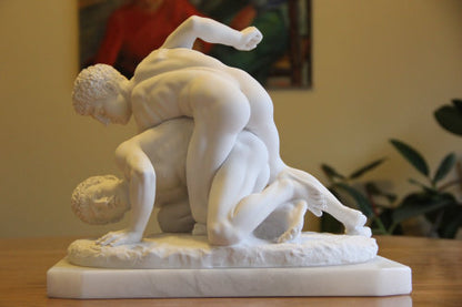 Greek Wrestlers Marble Statue Museum Replica | Eleganza