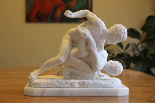 Greek Wrestlers Marble Statue Museum Replica | Eleganza