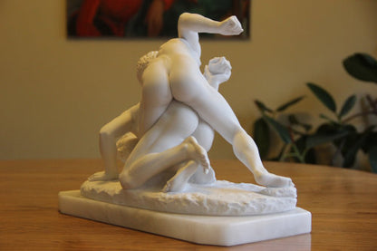 Greek Wrestlers Marble Statue Museum Replica | Eleganza