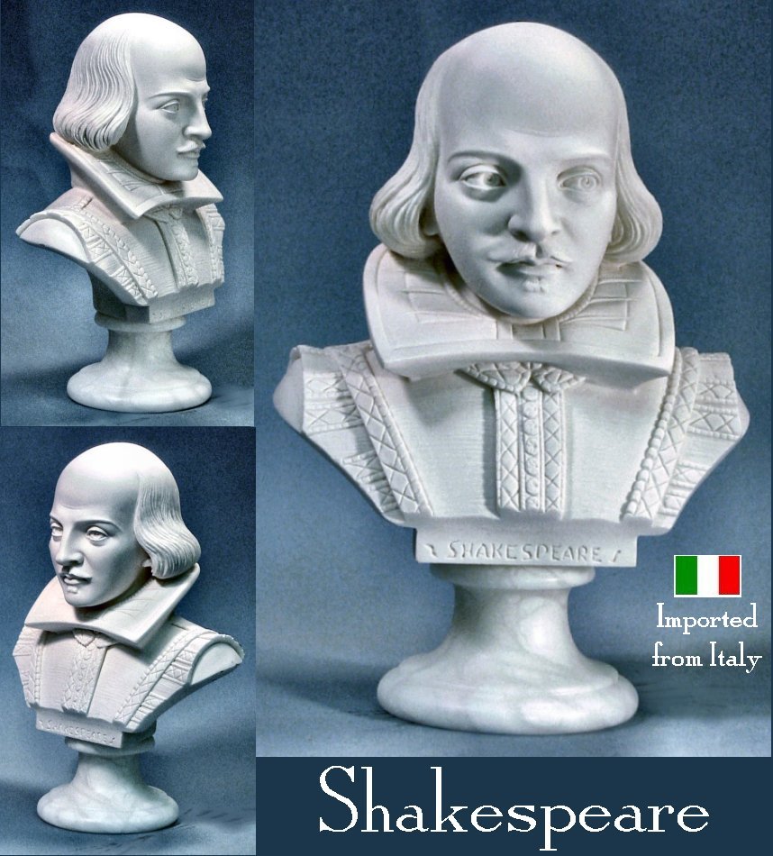 Shakespeare Bust 8" High | Eleganza